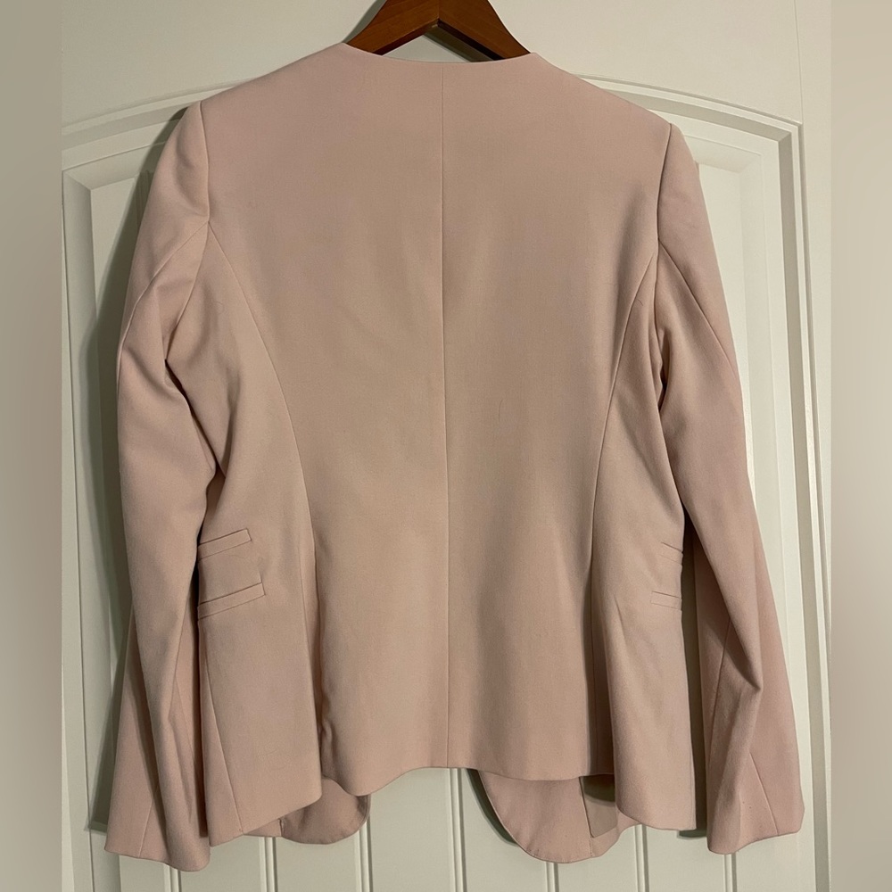 Mossimo Collarless Blazer, Size Medium, Light Pink - image 3